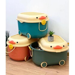 Багатофункціональний ящик для зберігання іграшок "Каченя Оранж", на колесах, великий (2044001)