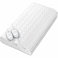 Электропростыня Beurer 150*140см, 2х60Вт, 3 режима, флис, белый (TS_26)