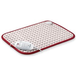 Електрогрілка Beurer, 33х44см, 100Вт, 3 режими, мікроволокно, біло-червоний (HK_COMFORT)
