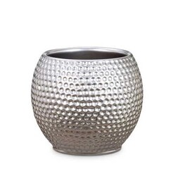 Кашпо для квітів, Mercury, кераміка, 18“, срібний (62221)