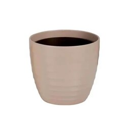 Кашпо для квітів з технічним горщиком, керамічне, 28“, сіро-коричневий (53609)