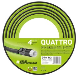 Шланг садовый Cellfast QUATTRO 1/2”, 25м, 4-х слойный, до 20 Бар, -10…+50°C (10-065)