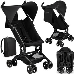 Прогулянкова коляска MoMi GRACE (колір - black) з рюкзаком для перенесення (WOSP00033)