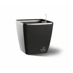 Цветник с оросительной системой Quadrato Flower Lover, 18x18x17см, глянцевый, антрацит (41116610)