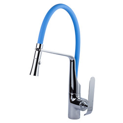 Смеситель ADDA Ø35 для кухни излив силиконовый синий на гайке CORSO 9635100 (EB-4B519C)