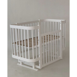 Ліжечко дитяче овальне Мія з маятником та опускним бортом (00081571)