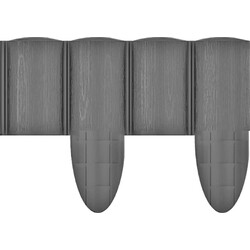 Газонне огородження Cellfast 4 ECO, 10 секцій по 240 мм, 2.4м, сірий (34-054)