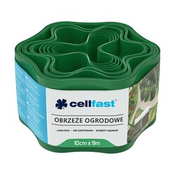 Стрічка газонна Cellfast, бордюрна, хвиляста, 10см x 9м, зелена (30-001H)