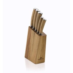 Набор из 5 кухонных ножей и подставки Gerlach Natur (5901035499676)