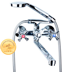 Змішувач PL 1/2" для ванни гусей прямий 350мм дивертор вбудований картриджний AQUATICA PL-2C255C (9