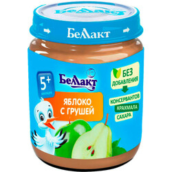 Беллакт. Пюре "Яблоко с грушей" 5 мес+ 100 г (4814716000119)