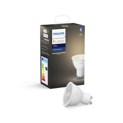 Умная лампа Philips Hue GU10, 5.2W(57Вт), 2700K, White, Bluetooth, димируемая (929001953505)