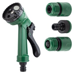 Набор для полива пистолет-распылитель 4-х режимный 2 коннектора + адаптер на шланг 3/4" GRAD (501258