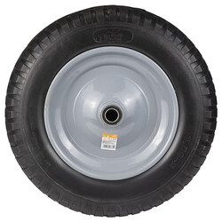 Колесо для тачки безкамерне поліуретанове 14" (3.50-8) 360×85мм вісь Ø20мм довжина 90мм FLORA (505836