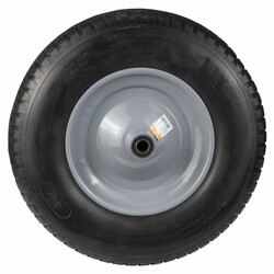 Колесо для тачки безкамерне поліуретанове 15" (4.00-8) 380×95мм вісь Ø16мм довжина 130мм FLORA (50584