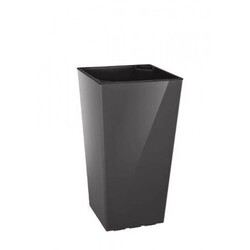 Кашпо Plastkon "ELISE" 20х20х36 см, глянсовий, антрацит (411138976)
