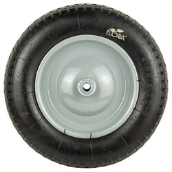 Колесо пневматичне 14" (3.50-8) 360×85мм вісь Ø16мм довжина 90мм для садово-будівельної тачки FLORA
