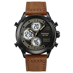 Часы наручные Patriot 017LDKBNWT Dark Brown-White Leather (1201-0495)