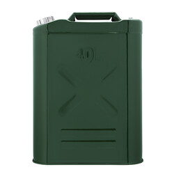 Канистра топливная вертикальная 2E 40л металл 1мм, 5.2кг, зеленый (2E-JCM40S)
