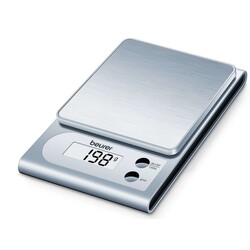 Весы кухонные Beurer, 3кг, 1хСR2032 в компл, нерж. сталь, серый (KS_22)