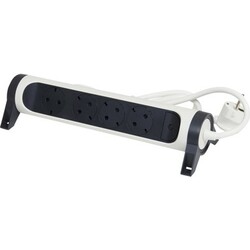 Сетевой удлинитель Legrand ПРЕМІУМ 4х2К+З розетки 16 А, поворотный, с кабелем 3 м, цвет Белый/Чёрный