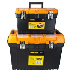 абір ящиків для інструментів 2в1 металеві замки 413×212×244мм, 564×310×388мм SIGMA (7403521)