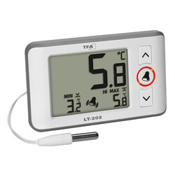 Термометр цифровой TFA LT 202, наружный проводной датчик, 100x21x61 мм (30105202)