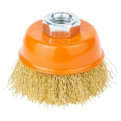 Щітка дротяна чашеподібна Ø65мм М14×2мм (латунированная) GRAD (9033065)