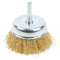 Щетка проволочная чашеобразная Ø75мм хвостовик Ø6мм (латунированная) GRAD (9034075)