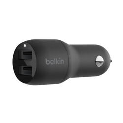Автомобільне ЗУ Belkin Car Charger 24W Dual USB-A, black (CCB001BTBK)