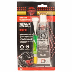 Герметик силіконовий RTV формувач високотемпературний прокладок +300°С чорний 85г ОАЕ ASMACO