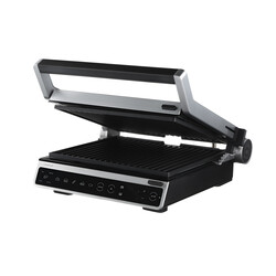 Гриль прижимной ARDESTO 2000Вт, темп. режимов-6, съемные пластины, раскрытие на 180°, серебристый