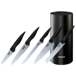 Набір з 6-ти кухонних ножів та підставки Samura Mojo (SMJ-06B)