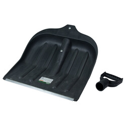 Лопата для збирання снігу пластикова з алюмінієвою планкою 440×460×10мм (чорна) GRAD (5049415)