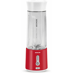 Блендер портативний для смузі Sencor 150Вт, чаша-500мл, USB-C, біло-червоний (SBL134RD)