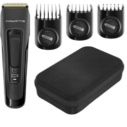 Машинка для стрижки Rowenta Advancer, мережа+акум., роторний мотор, насадок-3, кейс, титан.напил., чорний