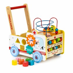 Розвиваюча іграшка штовхач Ecotoys Швидка допомога (HM013239)
