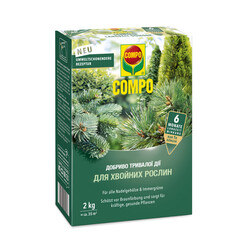 Твердое удобрение длительного действия для хвойных COMPO. Формула NPK 16+4+13. (3856)