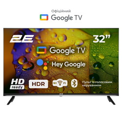 Телевизор 2E 32" LED HD 60Hz Smart Google TV Black (2E-32A07KH)