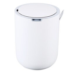 Відро для сміття сенсорне 8 л кругле Waterproof біле JAH (20257)