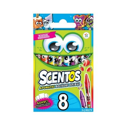 Scentos. Набор ароматних воскових карандашей-мини - ДРУЖНА КОМПАНІЯ(8 кольорів) (40279)