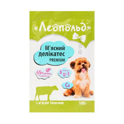 Леопольд. Корм М'ясний делікатес з телятиною 100 г(4820185491495)