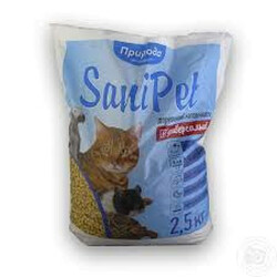 SaniPet. Наповнювач деревний  Універсальний 2,5кг( 4820157404164)