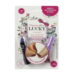 LUCKY. Набор "Помада, що міняє колір(фіолетова) і лак", фіолетовий(4607187695966)