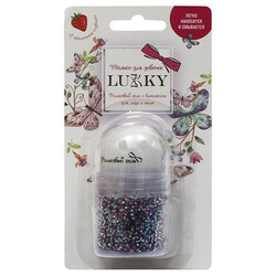 LUCKY. Гель роликовий з блискітками для особи і волосся, з аром. полуниці, малин.-бирюз-сереб 20 мл(4630039085981)