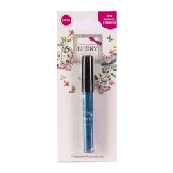 LUCKY. підведення д.контура очей з блискітками, 2 мл, цв.синій з блискітками(4630073231023)