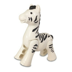 Kiddieland.  Игрушка серии"Дикие животные" - ЗЕБРА (звук трещотки) (057059)