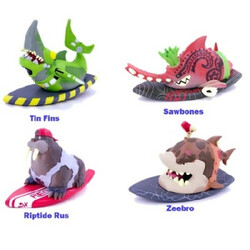 Shreddin' Sharks. Фингерборд с фигуркой SAWBONES (561996)