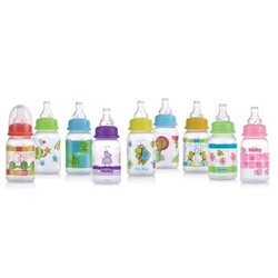 Nuby. Антиколиковая бутылочка со стандартным горлышком, 120мл ,0мес+ (1161)