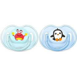 Avent . Пустышка Philips AVENT Classic для мальчиков 0-6 мес 2 шт (SCF169/35)